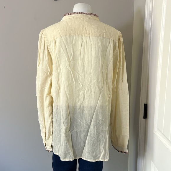 Marie Louise de Monterey Braid Blouse in Antique Embroidered Shirt Sz 10 NEW - Picture 6 of 15